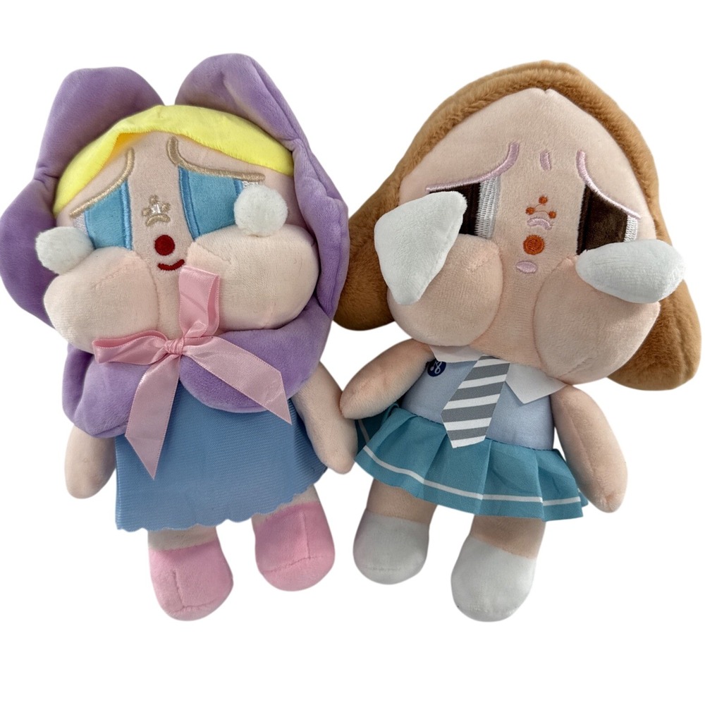 Pop Mart Crybaby Plush Doll Set 8‎ Inch School Uniform and Purple Hooded Cape